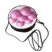 Pink Golf Balls Women Round Crossbody Bags Leather Sling Bag Purse