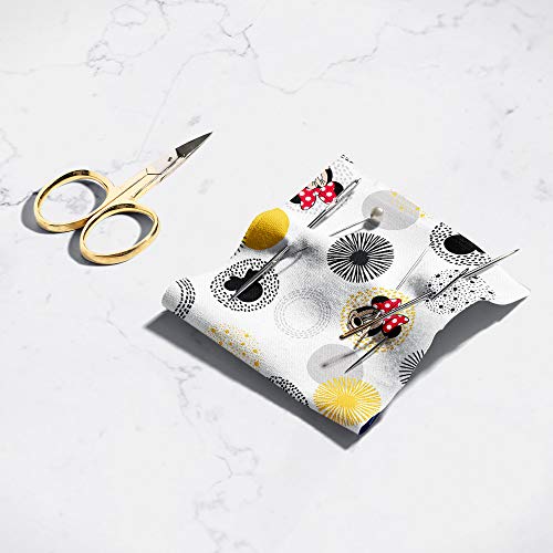 Tissu Disney Minnie patchwork en coton doux imprimé multicolore - 2