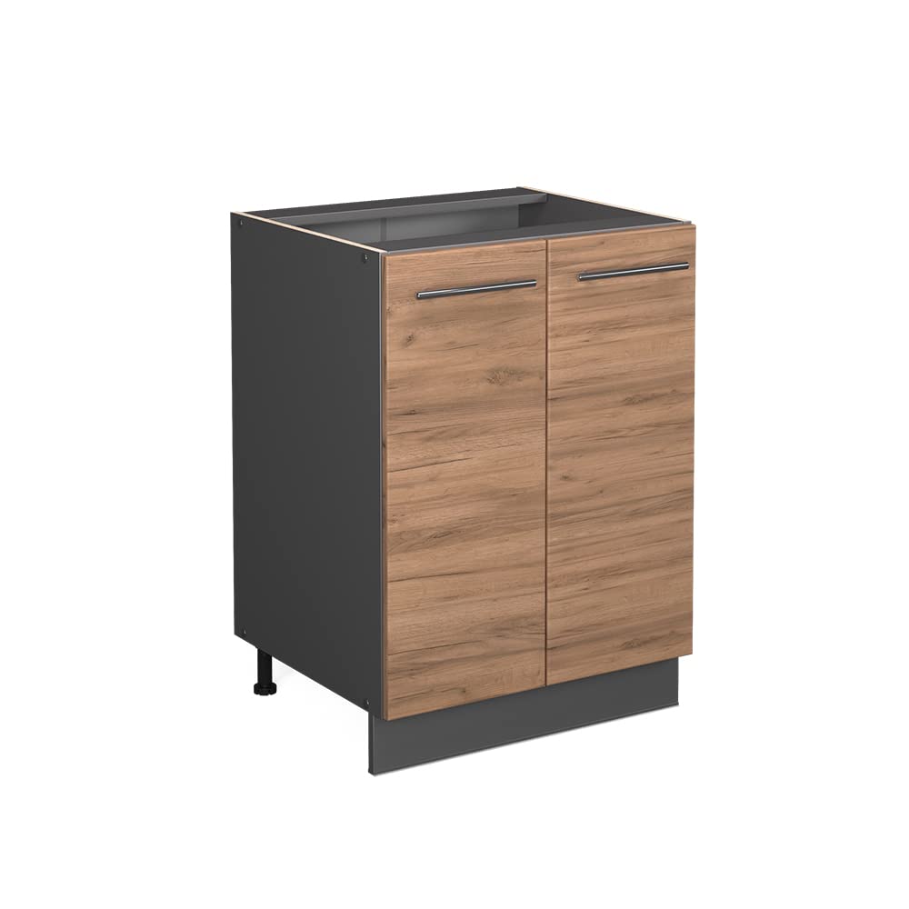 Vicco Mueble bajo de Cocina Fame-Line, Roble Dorado, 60 cm sin encimera, para Combinar con Otros módulos de la Serie Fame-Line