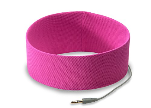 AcousticSheep RunPhones- Auriculares deportivos en diadema con control de volumen y micrófono, orquídea