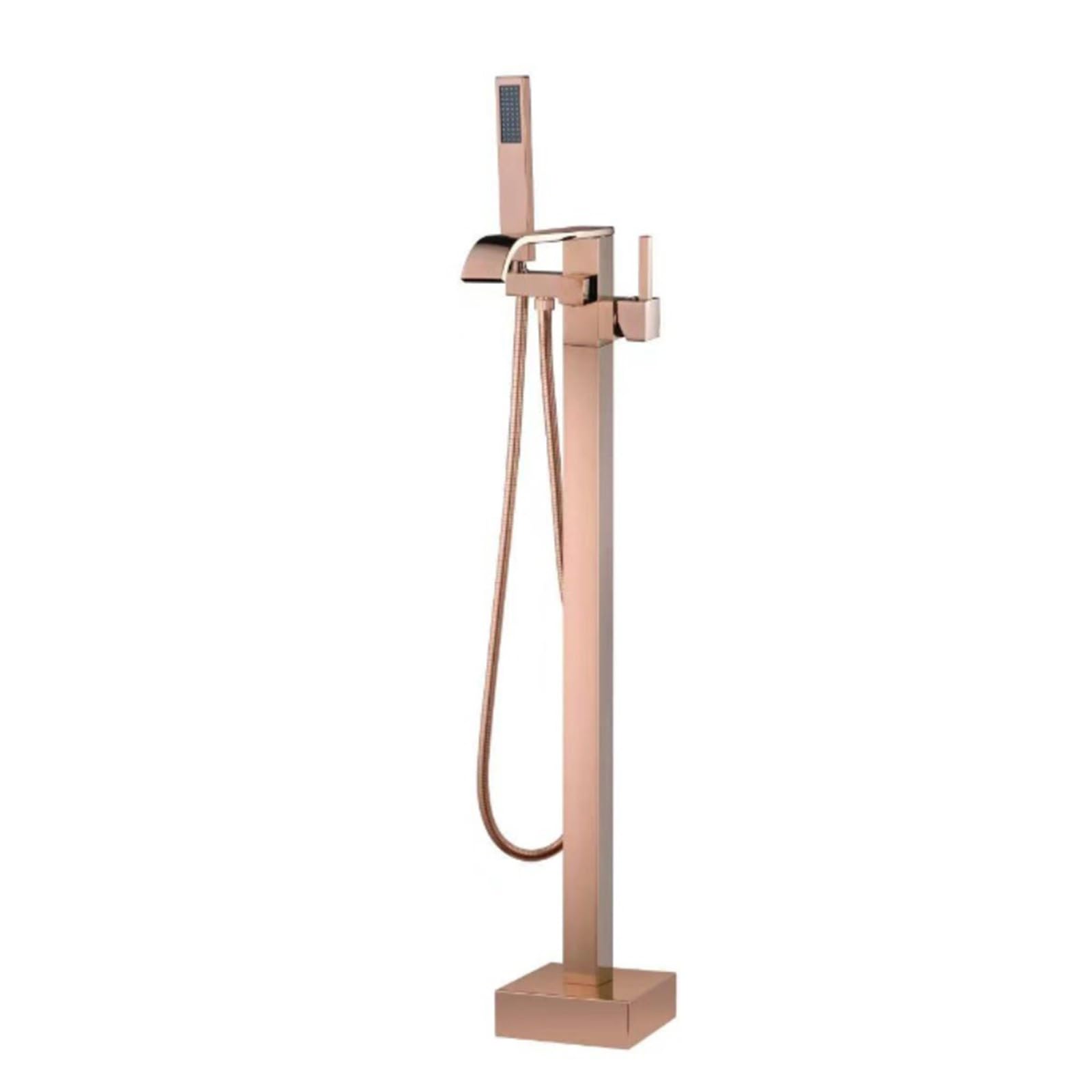Robinetterie de baignoire îlot sur pied au design cascade haut de gamme