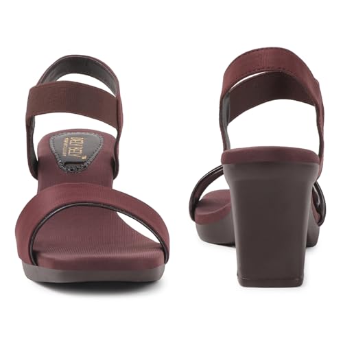Image of Women's Stylish Black Block Heel Sandals - Comfortable Heels with Ankle Strap - Party, Office & Casual Footwear