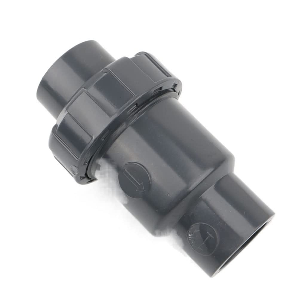 20 25 32 40 50mm Rückschlagventil, PVC Einweg-No-Retur-Ventil-Aquarium-Aquarium-Tankadapter, Gartenbewässerung Wasserrohrverbindungen, 1 Stücke (Size : I.D 50mm)