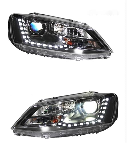 Para VW Para Jetta Para GLI MK6 2011-2019 DRL Luces Circulación Diurna Lámpara LED Bi Xenon Bombilla Luces Antiniebla LáMpara Pantalla(Xenon kit)