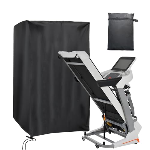 Image of Treadmill Cover, Running Machine Cover, Oxford Cloth Waterproof Dustproof Exercise Equipment Protect with Drawstring and Storage Bag for Outdoor Indoor