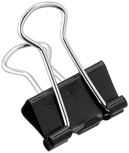 ACCO Small Binder Clips, Steel Wire, 5/16 Cap., 3/4w, Black/Silver, 6 Packs (ACC72020X6)