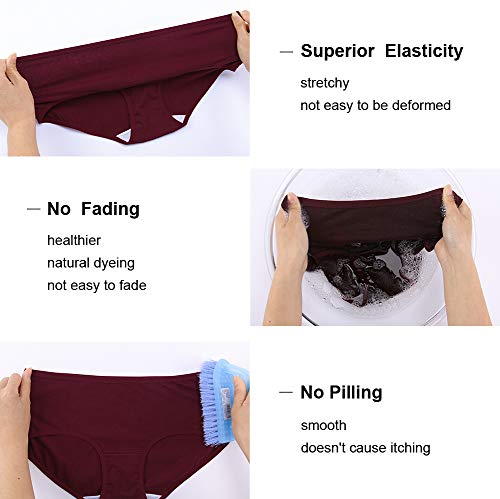 Image of INNERSY Womens Underwear Cotton Hipster Panties Regular & Plus Size 6-Pack