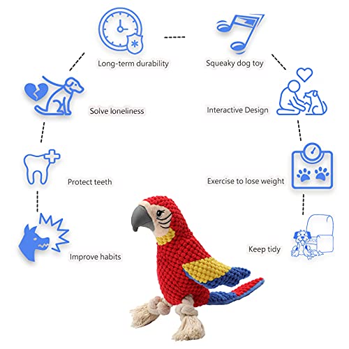 BARMI Dog Toys Stuffed Dog Chew Toys with Treat Dispensing Ball Squeaky Interactive Dog Toys for Small and Medium Dogs… - Image 4