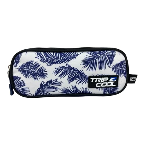 Estojo Escolar Juvenil Mavericks Necessaire Organizador para lápis e canetas em Poliéster com 2 divisórias Azul Marinho Tripcool - TCE104U02