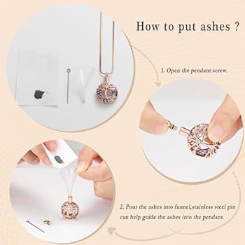 Minicremation Cross Urn Ketting voor As Birthstone Rose Bloem Crematie