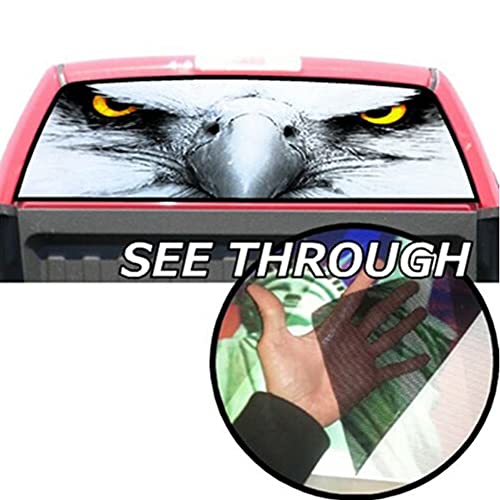 Eagle Eyes 3D Transparent Car Back Rear Window Decal Vinyl Sticker Pickup Truck Window Decal For Happy Halloween, 53.15'' X 14.17'' #TOP5