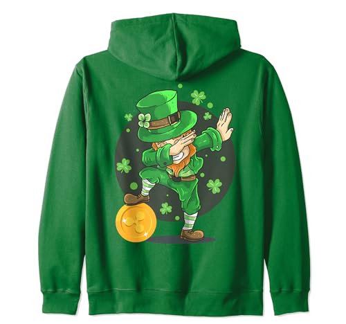 Ripple Coin Leprechaun Dabbing, Funny St Patrick Day Crypto Sweat à Capuche