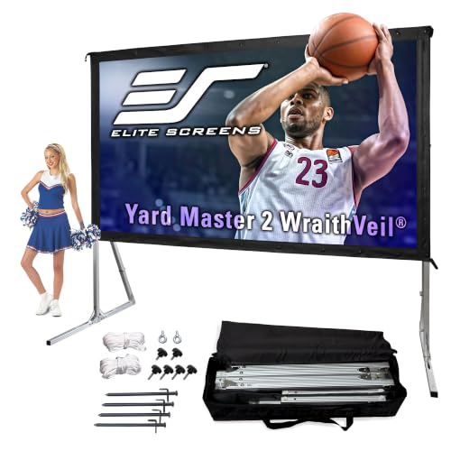 Image of Elite Screens Yard Master 2 DUAL Projector Screen, 150-INCH 16:9, Front and Rear 4K/8K Ultra HD, Active 3D, HDR Ready Projection, OMS150H2-DUAL
