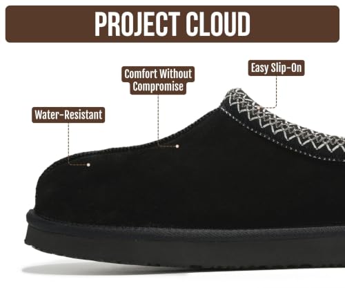 Image of Project Cloud Mens Slippers Genuine Leather Australian Shearling Slippers