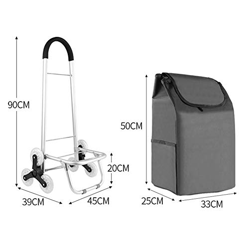 Alte Person Einkaufswagen ,Ladewagen Kleiner Einkaufswagen Zuhause Klappwagen Trolley Autoanhänger Alter Mann Kletterbau Trolley Tragbarer Einkaufswagen,Braun multifunktional – Bild 3