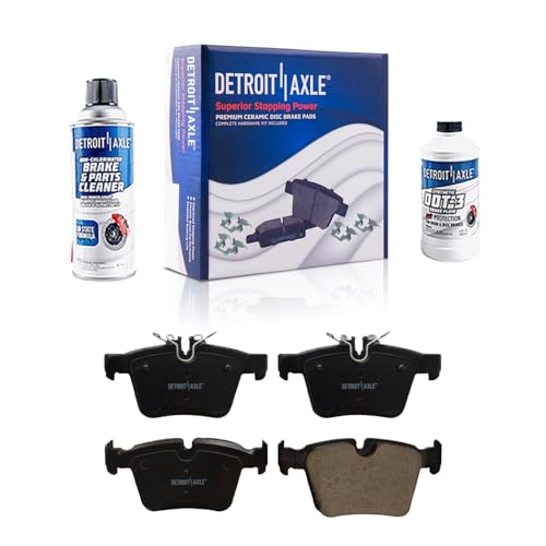 Image of Detroit Axle - 4pc Rear Brake Pads for 2015-2023 Mercedes-Benz C300