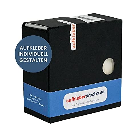 stempel-fabrik - Adressaufkleber mit Wunschtext personalisieren - 250 Stück Klebeetiketten á 60x30 mm für Briefe, Bücher & Co - selbstklebende Adressetiketten im Spenderkarton (Blanko) Cover