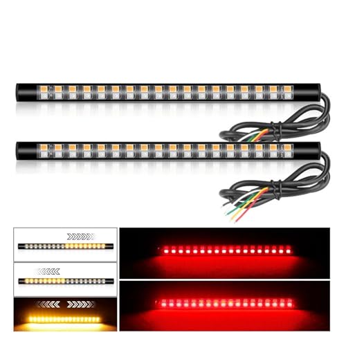 Luz trasera de freno para motocicleta 12V con intermitente de flujo 7