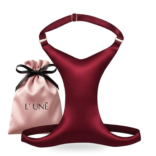 L’UNĒ Sujetador Antiarrugas Escote | Sujetador para Dormir | Lencería Antiedad | Almojada Anti Arrugas para el Pecho | Regalo Mujer | Talla Unica | Rojo Burdeo
