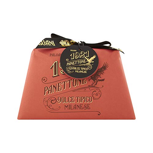 PALUANI Classic Panettone, panettone tradicional con fruta confitada y pasas, receta original, ingredientes de primera calidad, levadura natural, huevos frescos y leche, envuelto a mano 1000 g