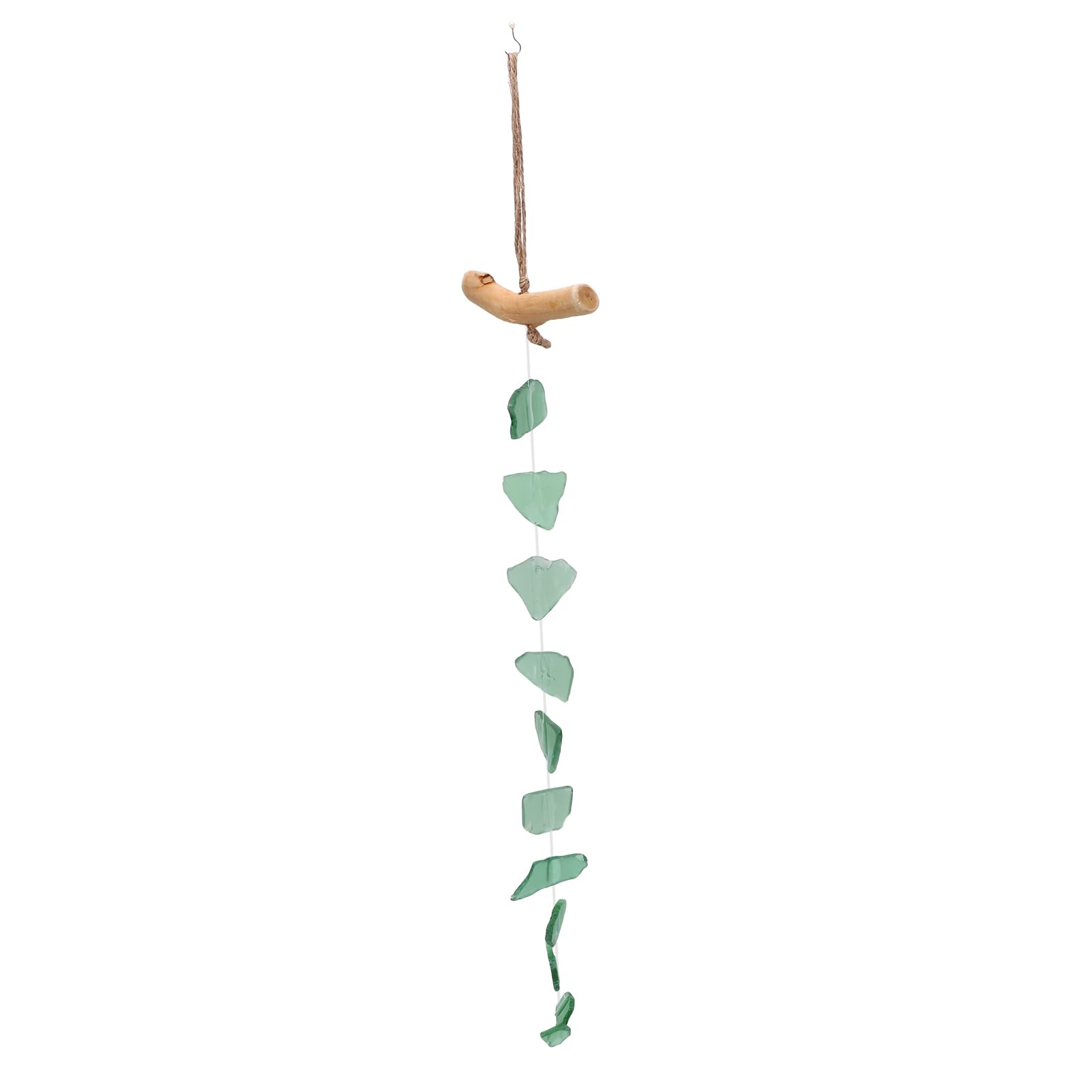 Campanas de Viento Carillón de Madera Flotante de Vidrio Marino Hecho a Mano único para Decoración Interior y Exterior (Estilo A)