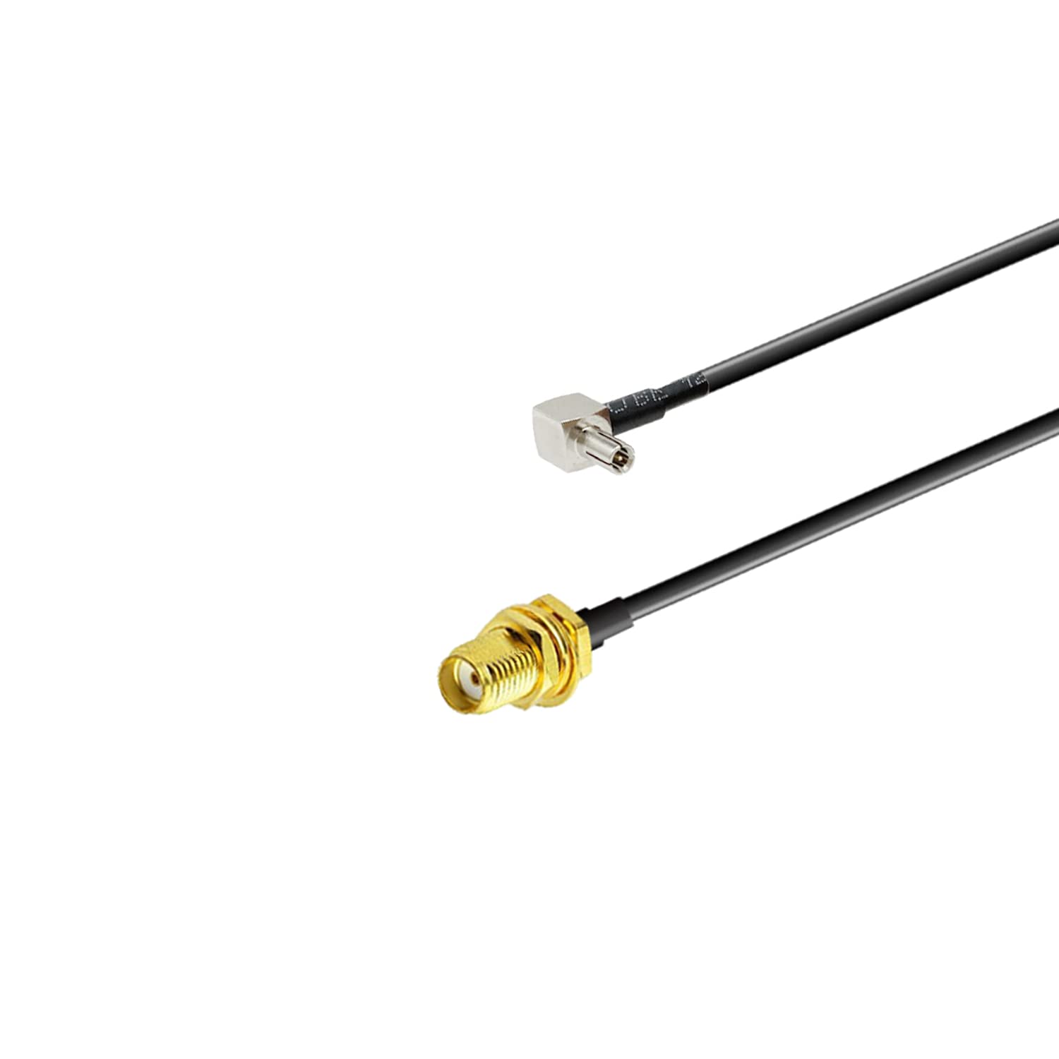 POBADY 2PCS SMA Cable SMA Female to TS9 Male Right Angle 4G Antenna Router Extension Cable 15CM 6Inch RG174 for 2G 3G 4G LTE External Antenna USB Dongle Modem Mobile