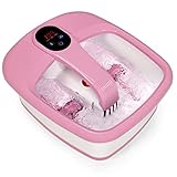 Giantex Foot Spa Bath Massager with Automatic Massage Rollers, Digital Adjustable Temperature Control, Fast Heating Large Bubbles, Electric Feet Salon Tub for Foot Stress Relief