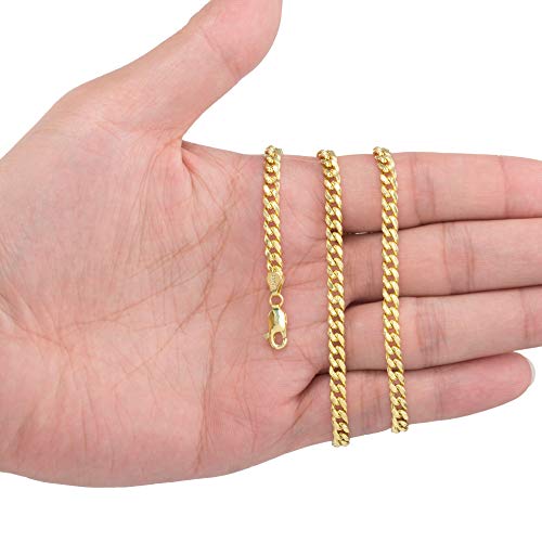 Nuragold NG10YMBH120-7B 10K Yellow Gold Miami Cuban Link Chain Bracelet/Lengths 7 Inch 7.5 Inch 8 Inch 8.5 Inch 9 Inch / Widths 3Mm thumb #7