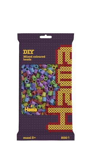 Hama Maxi Beads, mezcla de cuentas color pastel con 500 unidades , color/modelo surtido
