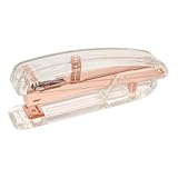 Acrylic Desktop Stapler Clear/Rose Gold