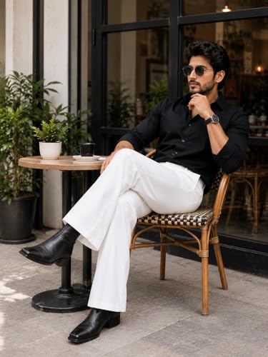 Image of Men's Formal Trouser Pant| Men's Bootcut Important Pant | Men Slim Fit Pants, Straight Fit Formal Trouser | Elegant Styling for Daily Use