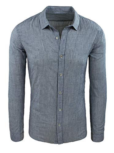 Chemise en lin pour homme Evoga élégante coupe ajustée chic
