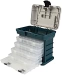 Boîte à outils portative - Organisateur de petites pièces avec tiroirs et compartiments personnalisables pour le matériel, la pêche, perles ou artisanat par Stalwart (Gris)