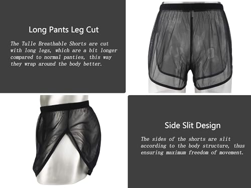 Mens See Through Boxers Ice Silk Sheer Underwear Sexy Mesh Transparent Shorts3