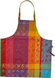 Garnier-Thiebaut, Mille Colibris Antilles COATED French Kitchen Apron, 100% Coated Cotton, 30" x 33"