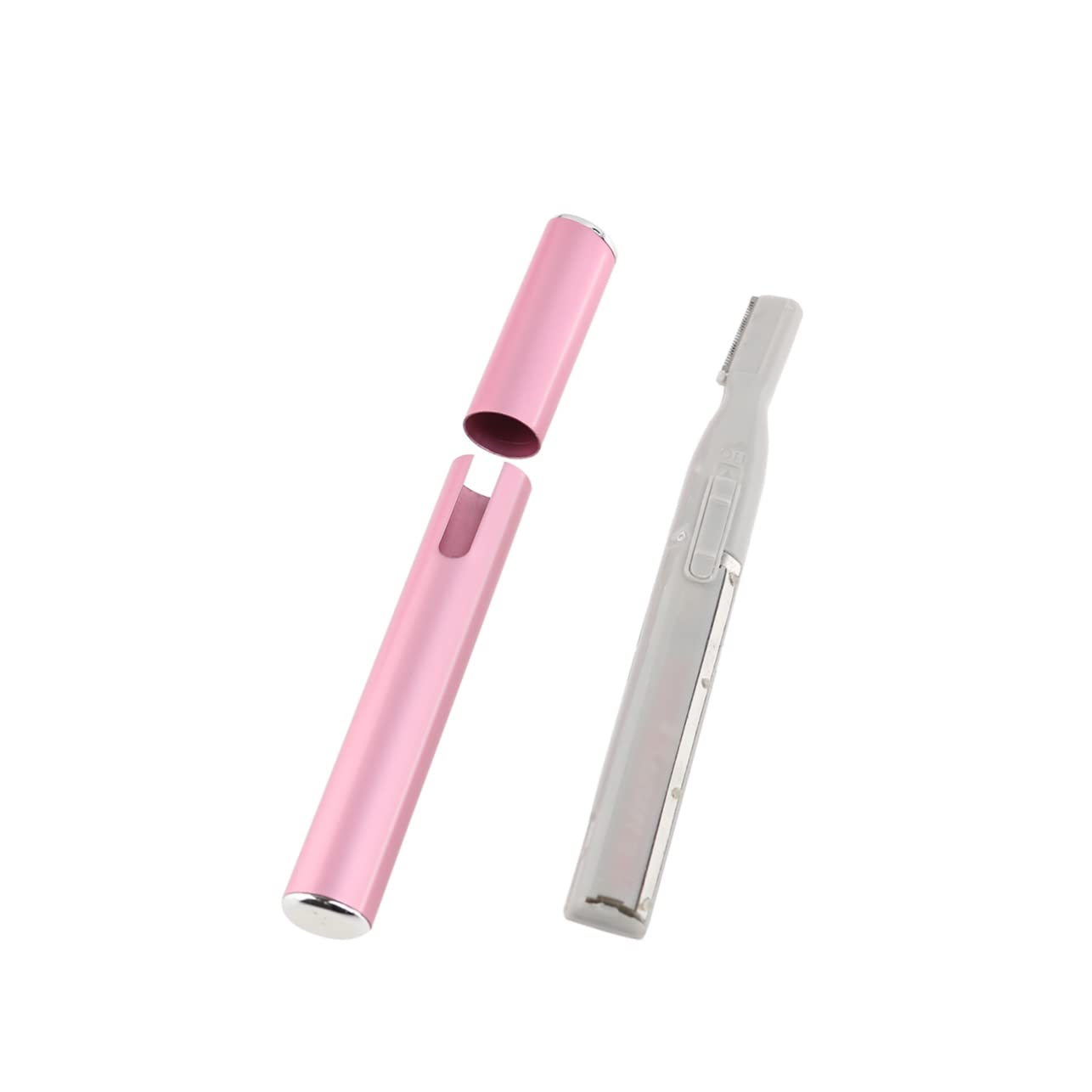 WOFASHPURET Women Electric Eyebrow Trimmer Razor Compact Facial Hair Removal Tool for Precise Grooming for Face Neck and Arms Includes Trimmer and Comb Pink