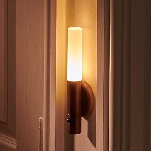 Auraglow - Lámpara de pared recargable con sensor de movimiento PIR portátil Cover