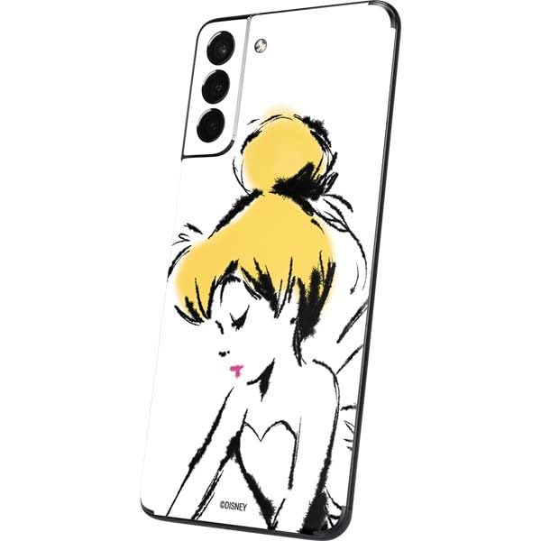 Skinit Decal Phone Skin Compatible with Galaxy S21 5G - Officially Licensed Disney Tinker Bell Dreamer Ink Art Design2