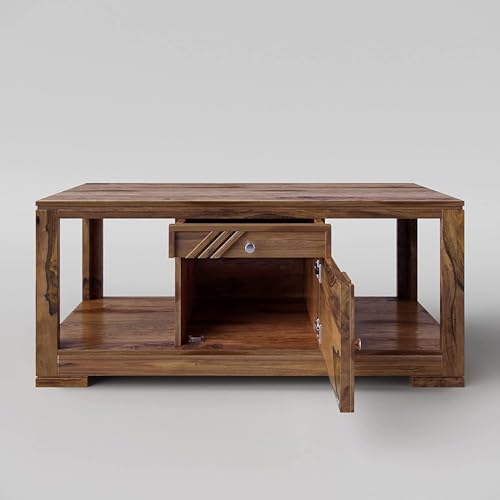 Image of Solid sheesham Decor A Beautiful SCoffee Table with Storage | Wooden Coffee Table for Home,Living Room,Bedroom | (Coffee Table)