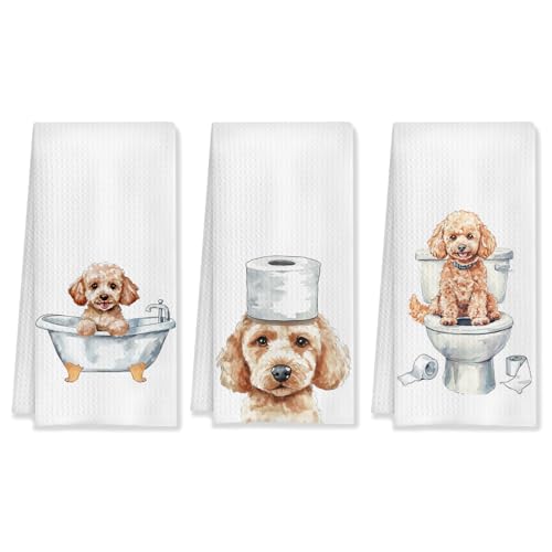 Funny German Shepherd Bathroom Hand Towels Set of 3, German Shepherd Decor Hand Towels for Bathroom, German Shepherd Gifts for Women Men, Gifts for German Shepherd Lovers Owners, 16x24 Inch