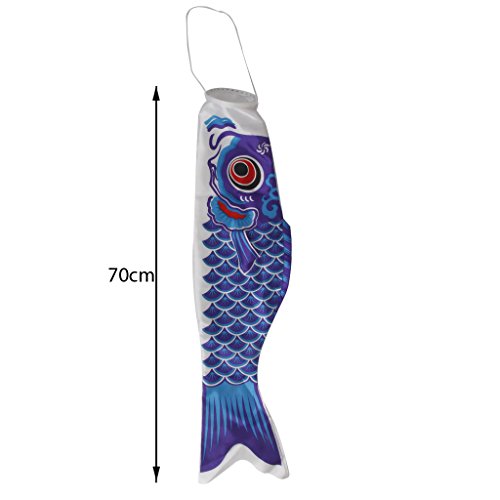 Fityle 4pcs 70cm Colorful Boys Day Japanese Windsock Flag Koi Nobori Ornament