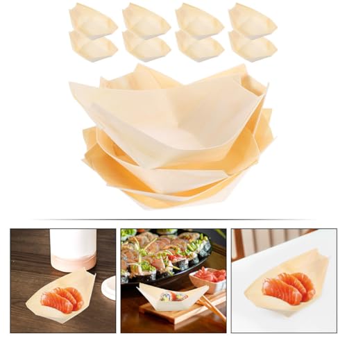 Platos de Madera Uonlytech 50 piezas 2.5 pulgadas miniatura 3