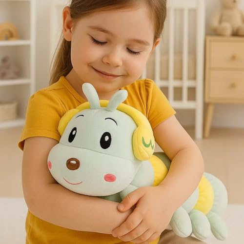 Image of 40cm Super Cute Long Soft Lovable Huggable Giant Life Size Teddy Bear Plush & Stuffed Toys | Decorative Plush Toy (Blue Caterpillar)