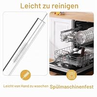 6 Stück Bubble Tea Strohhalme,14 mm×21,5 cm Glas Strohhalm Wiederverwendbar – Ansicht 7