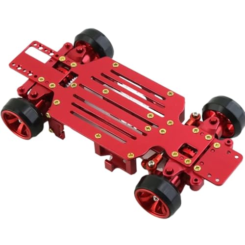RC�V���[�V�p�[�c For Wltoys 284131 K969 K989 For Mini-Q 1/28 ���^���t���[���@��L�b�g 4X4 RC�h���t�g ���[�V���O�J�[�A�N�Z�T���[�p(Red)