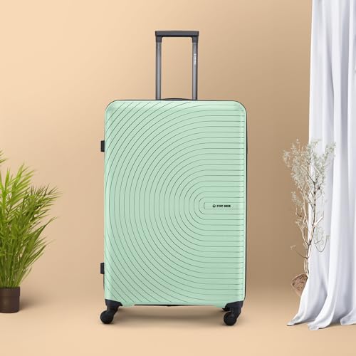 Image of Stony Brook Spinner Wheels by Nasher Miles Crescent Hard-Sided Polypropylene Check-in Luggage Pastel Green 24 Inch |65Cm Trolley Bag