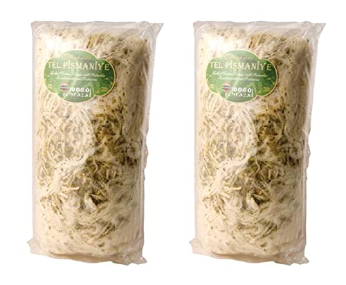 Sehrazat Turkish Cotton Candy, Traditional Floss Halva, Tel Pismaniye (Pistachio), Turkey, Pack of 2, 8.8 oz