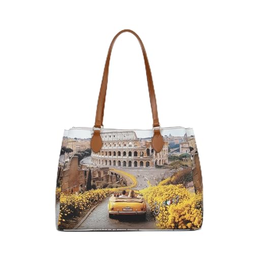 YNOT SAC À Épaule 3 COMPARTS sac à main imprimé italie femme modèle YES-594S6