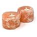 joeji's Kitchen Lampe de sel Porte Bougie - Lot de 2 Bougeoirs en Sel Rose de l'Himalaya pour Bougies Chauffe-Plat