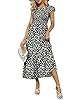 OFEEFAN Casual Dress Boho Maxi Dress Black Floral ... #4